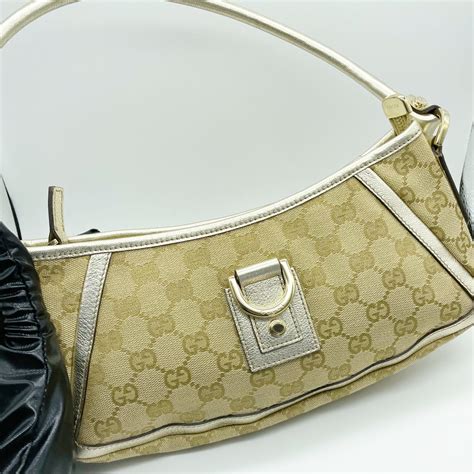 gucci shoulder bag cream|Gucci baguette bag.